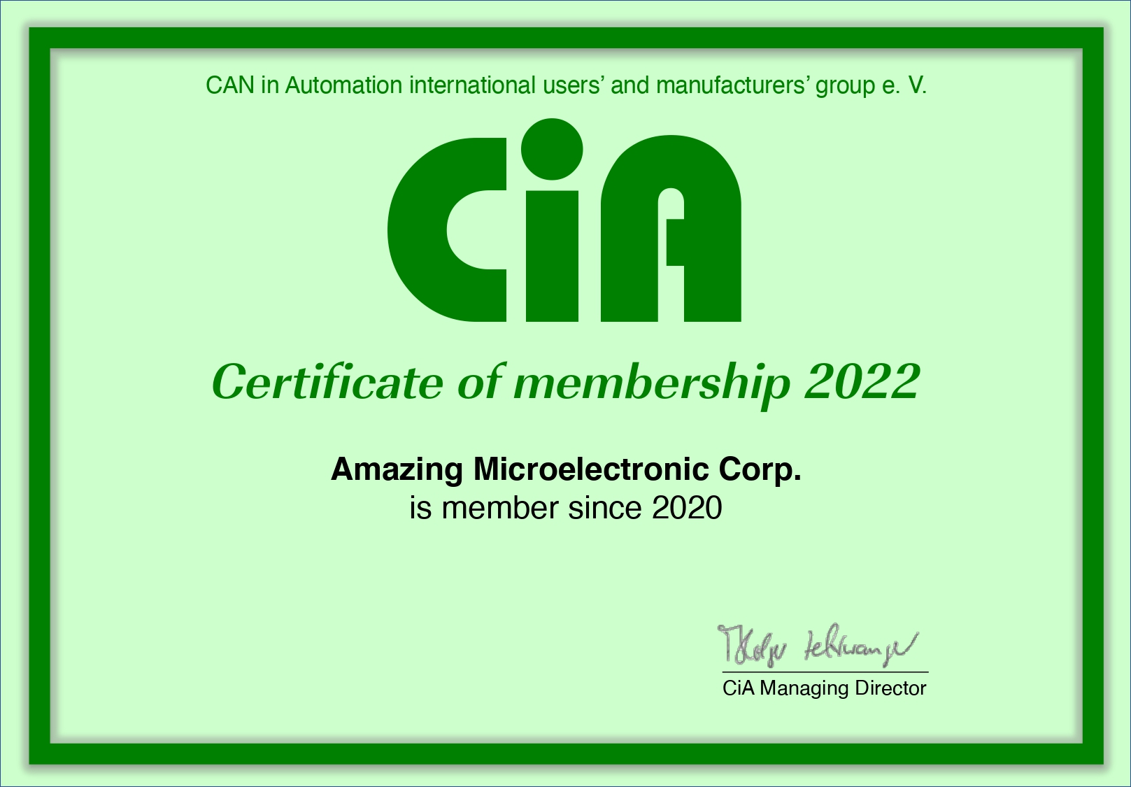 CAN in Automation (CiA)