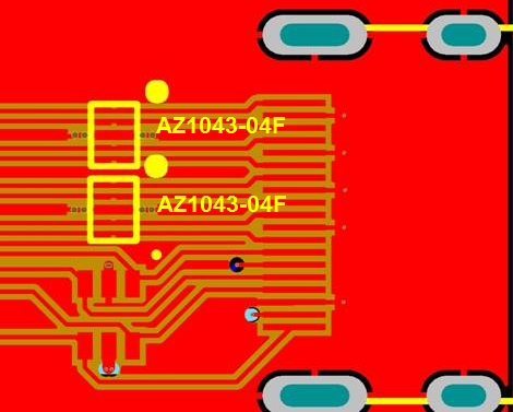 Fig. 5 TVS with DFN package let the signal traces easier.